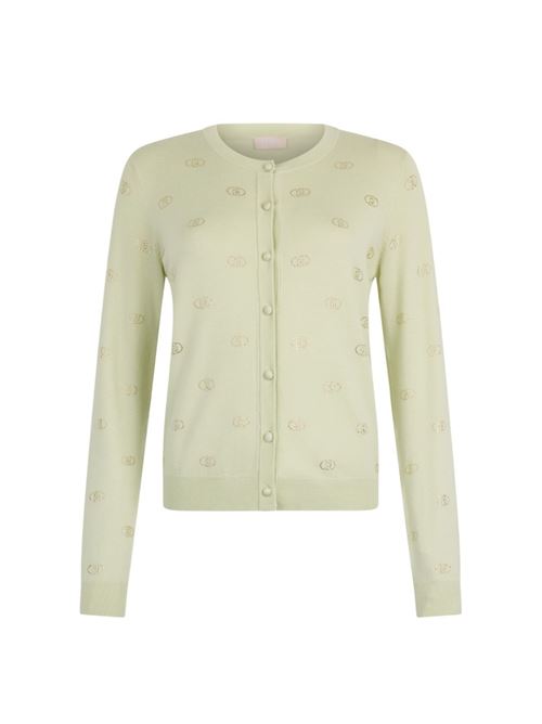 Cardigan con logo e strass Liu Jo | WA5053 MS49I.30212